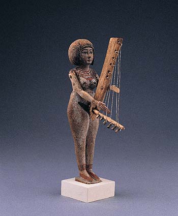 Statuette of a female harpist